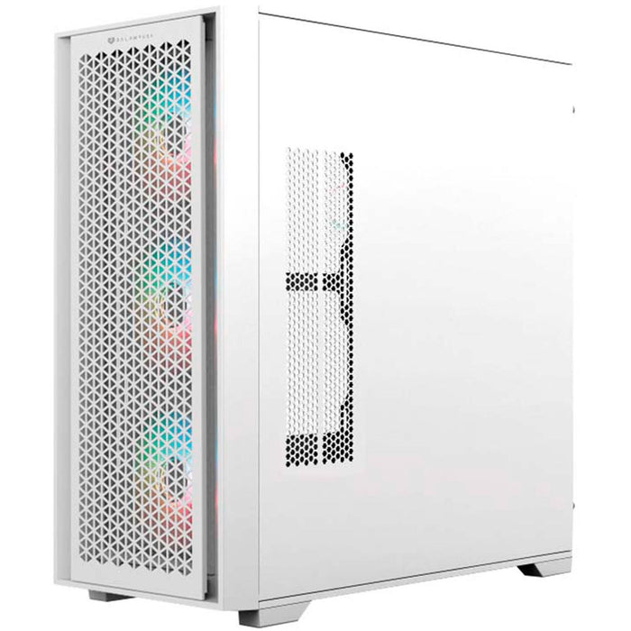 Gabinete Gamer BALAM RUSH CARBONO TWIN MATE 9000 E-ATX Full Torre 4 Fan ARGB Cristal Templado Frente Intercambiable USB-C Blanco BR-938761