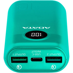 Power Bank 20000MAH ADATA P20000QCD Bateria Portatil Tipo C Verde AP20000QCD-DGT-CGN