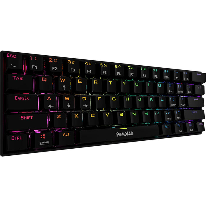 Teclado Gamer Mecanico GAMDIAS HERMES E3 RGB Switch Blue