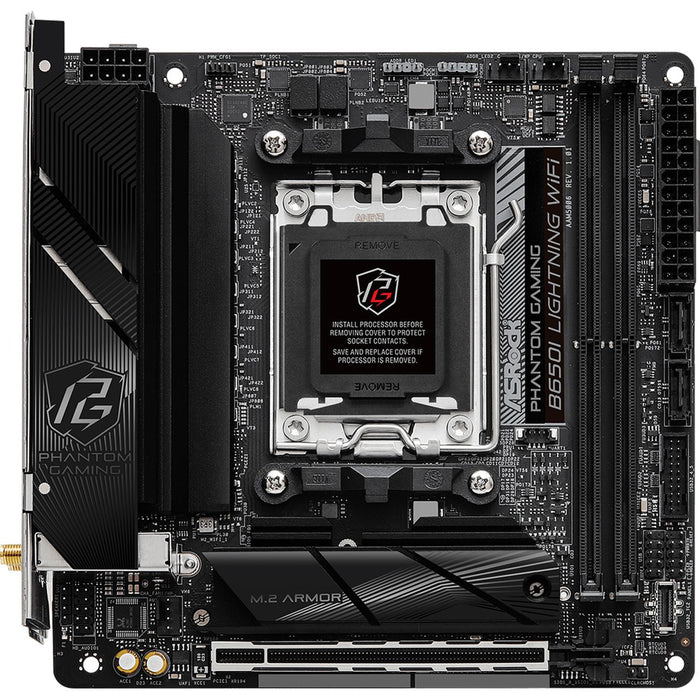 Tarjeta Madre ASROCK B650I LIGHTNING WIFI AM5 2x DDR5 2x M.2 PCIe 4.0 USB-C WIFI 6E BT 5.2 Mini ITX