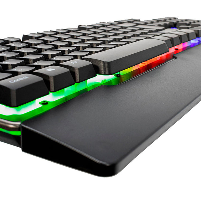 Teclado Gamer OCELOT OKM-S2 Membrana RGB USB Reposamuñecas