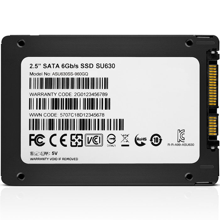 Unidad de Estado Solido SSD 2.5 960GB ADATA SU630 SATA III 520/450 MB/s ASU630SS-960GQ-R