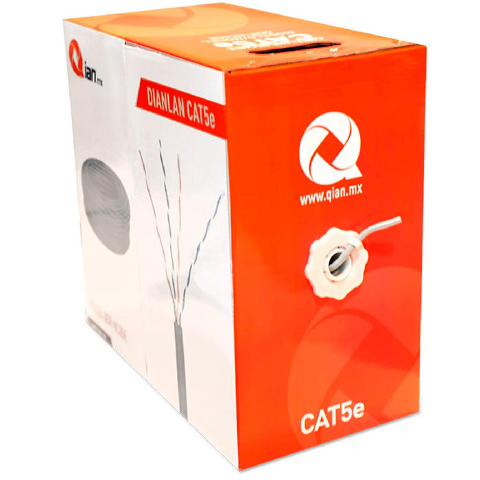 Bobina Cable UTP QIAN DIANLAN CAT5E Gris QGR-NC05E