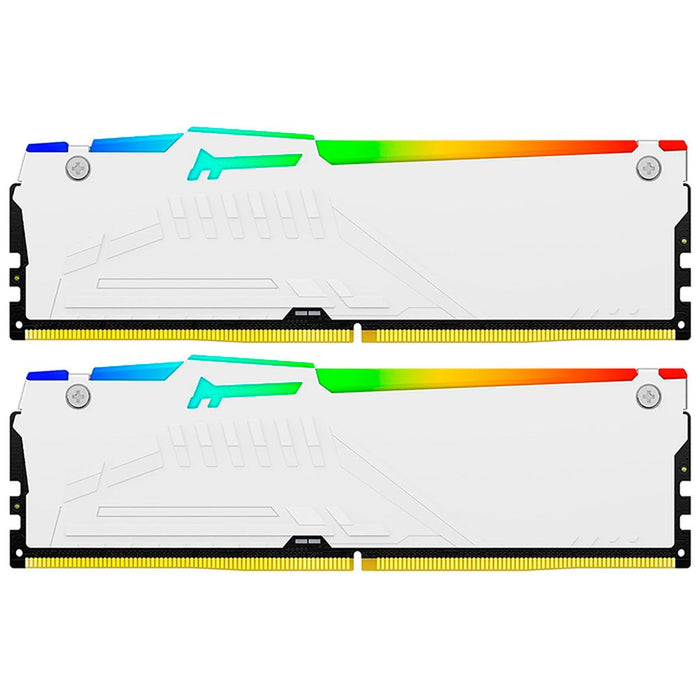 Memoria RAM DDR5 64GB 5600MT/s KINGSTON FURY BEAST RGB 2x32GB Blanco KF556C36BWEAK2-64