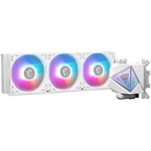 Enfriamiento Liquido MSI MAG CORELIQUID I360 WHITE ARGB PWM 3400RPM LGA 1851 AM5 Blanco