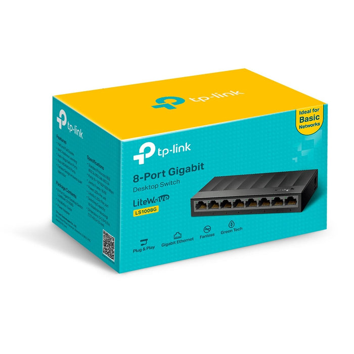 Switch TP-LINK LS1008G 8 Puertos LiteWave Gigabit Ethernet 10/100/1000Mbps