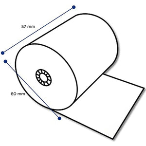 Rollo PCM Bond Sencillo 57X60Mm Para Miniprinter Punto de Venta Cajero B5760