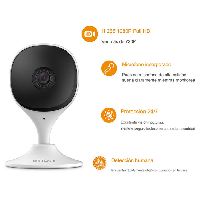 Camara de seguridad WIFI IMOU Cue 2C 2MP Interior Full HD hasta 6 días de respaldo en grabacion