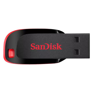 Memoria USB 64GB SANDISK Cruzer Blade CZ50 2.0 150 MB/s Negro/Rojo SDCZ50-064G-B35