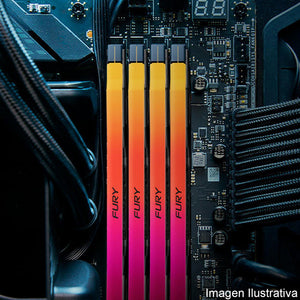 Memoria RAM DDR5 16GB 6000MT/s KINGSTON FURY RENEGADE RGB 1x16GB Plata KF560C32RSA-16