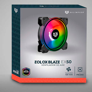 Ventilador Gamer BALAM RUSH EOLOX BLAZE EX50 120mm RGB 1500RPM Negro BR-938068