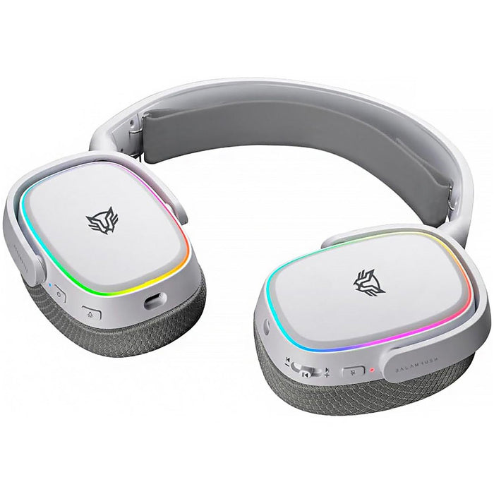 Audifonos Diadema Gamer BALAM RUSH AEON HS999 Inalambrico Microfono Flexible USB RGB Blanco OPEN BOX