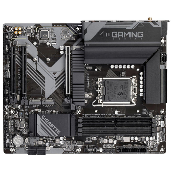 Tarjeta Madre GIGABYTE B760 GAMING X AX LGA 1700 4x DDR5 2x M.2 PCIe 4.0 USB-C WIFI 6E BT 5.3 ATX