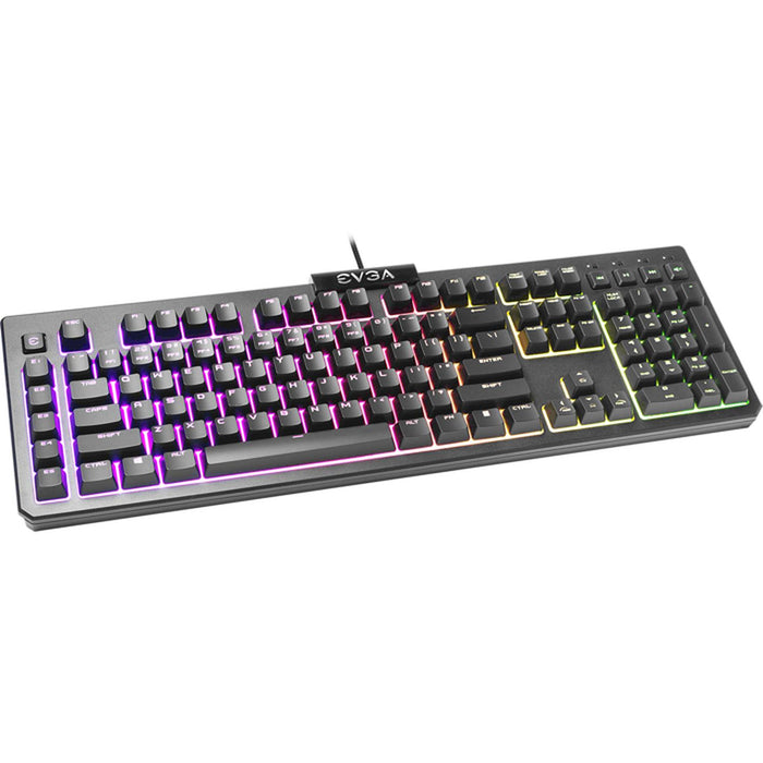 Teclado Gamer EVGA Z12 Membrana RGB USB Resistencia IP32 Ingles