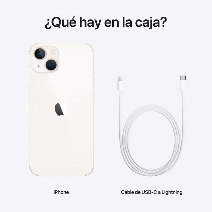 Celular APPLE iPhone 13 128GB OLED Retina XDR 6.1" Blanco Reacondicionado B