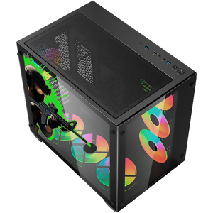 Gabinete Gamer XTREME PC GAMING Counter Strike Edition Media Torre ATX 4 Fan Cristal Templado RGB