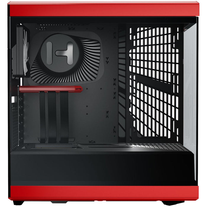 Gabinete Gamer HYTE Y40 ATX Media Torre 2 FAN Cristal Templado USB-C Rojo CS-HYTE-Y40-BR