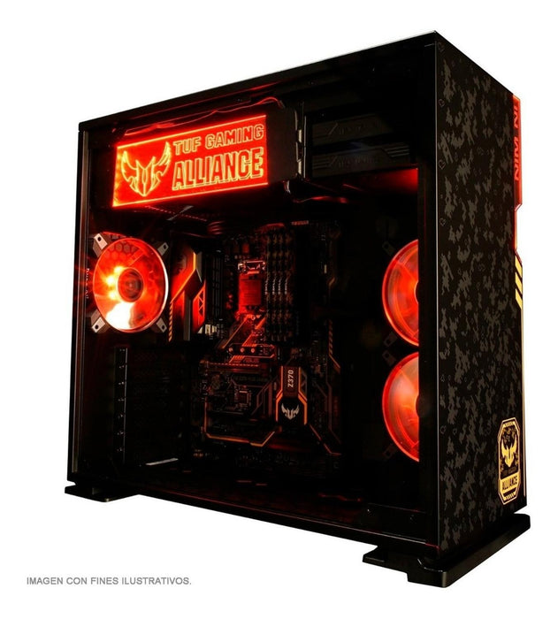 Gabinete Gamer IN WIN 101 TUF GAMING RGB Media Torre Cristal Templado