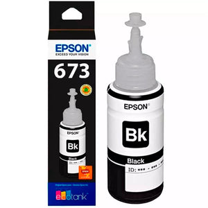 Botella Tinta EPSON T673 L800 L805 L810 L850 L1800 Negro 70ml T673120-AL