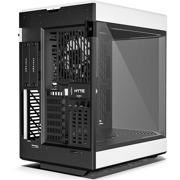Gabinete Gamer HYTE Y60 E-ATX Media Torre 3 FAN Cristal Templado USB-C Blanco CS-HYTE-Y60-BW