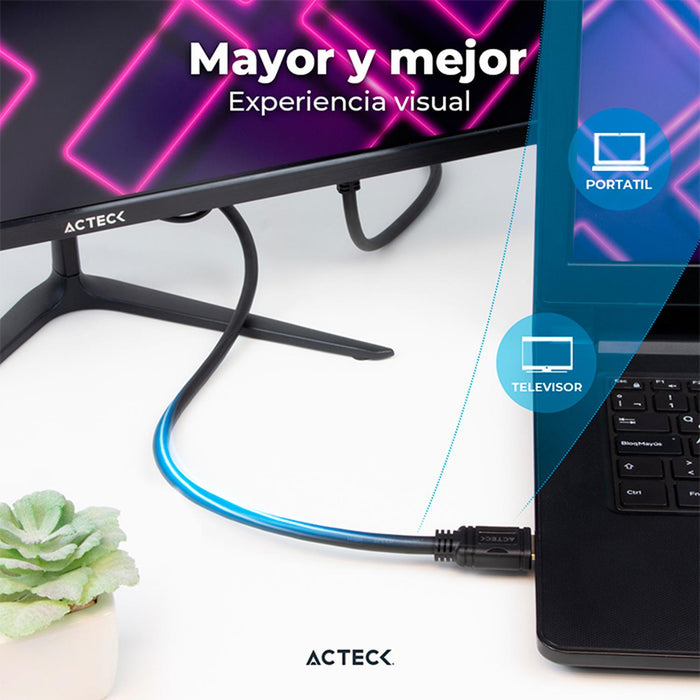 Cable ACTECK LINX PLUS CH230 HDMI a HDMI 4K 3m Negro AC-934794