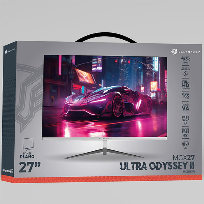 Monitor Gamer 27 BALAM RUSH ULTRA ODYSSEY II MGX27 1ms 165Hz FHD VA LED USB-C Blanco Reacondicionado