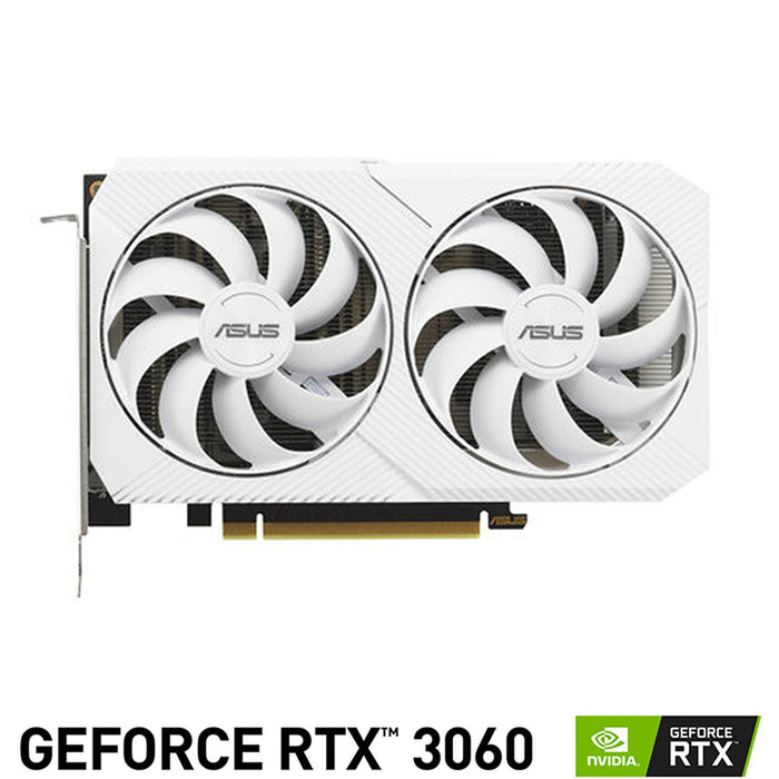 Tarjeta de Video ASUS Dual GeForce RTX 3060 White OC Edition 8GB GDDR6 DUAL-RTX3060-O8G-WHITE