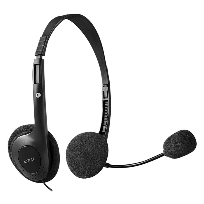 Audifono Diadema para Call Center ACTECK DISCOVER HJ210 Alambrico con microfono flexible 3.5 mm