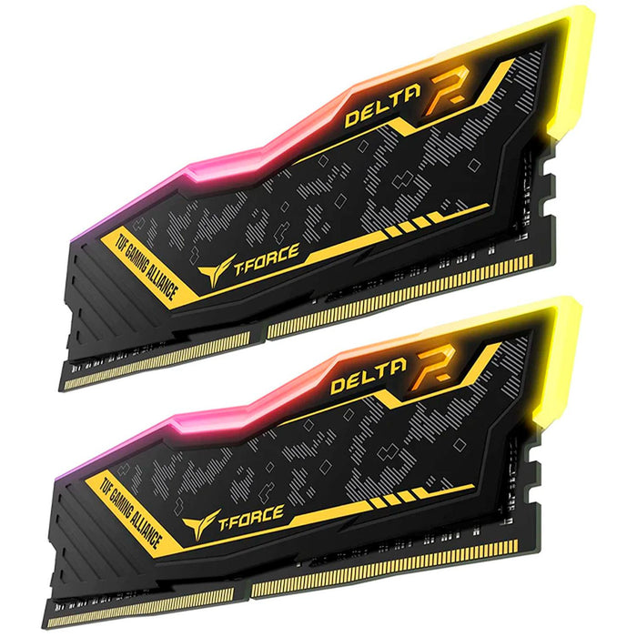 Memoria RAM DDR4 32GB 3600MHz TEAMGROUP T-FORCE DELTA TUF GAMING RGB 2x16GB TF9D432G3600HC18JDC01