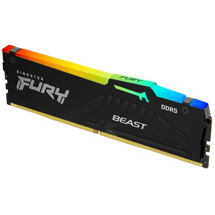 Memoria RAM DDR5 32GB 5600MT/s KINGSTON FURY BEAST RGB 1x32GB Negro KF556C40BBA-32