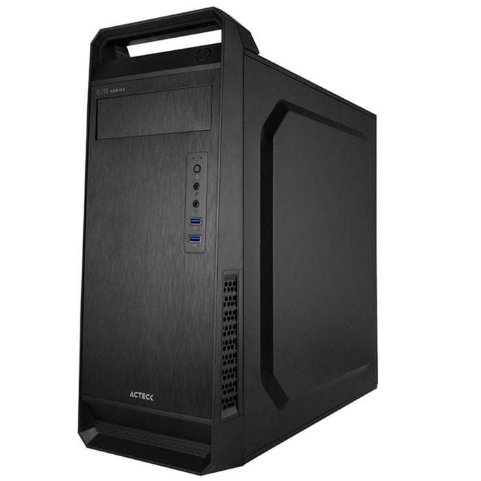 Gabinete ACTECK ROMA GM670 ATX Media Torre Fuente 500W Metal Negro AC-932592