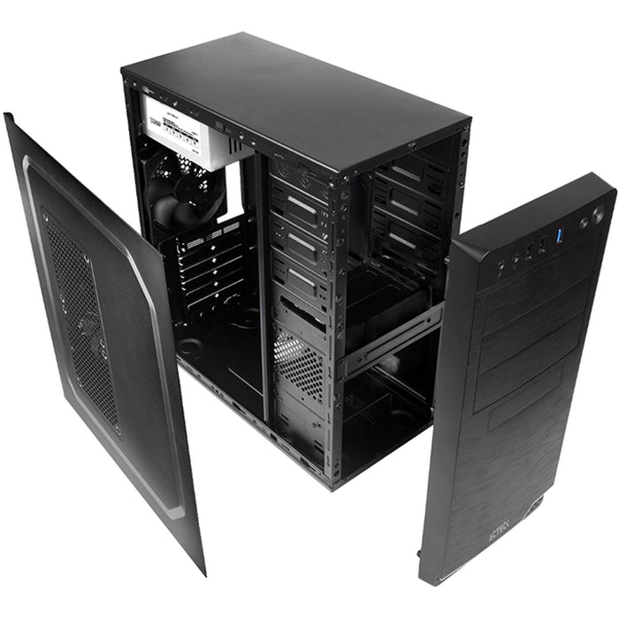 Gabinete ACTECK MILAN GM470 ATX Media Torre Fuente 500W Metal Negro AC-932585