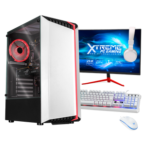 Xtreme PC Gaming AMD Radeon RX 6500 XT Ryzen 5 4500 16GB SSD 250GB 2TB Monitor 23.8 144Hz WIFI White