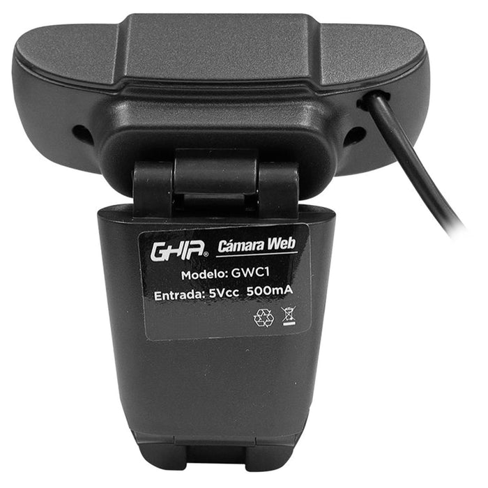 Camara Web GHIA 720p 30fps Micrófono USB 2.0 Negro GWC1