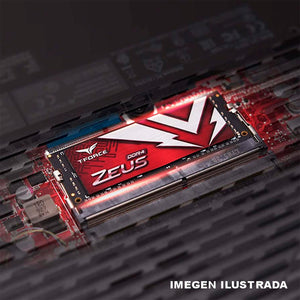 Memoria RAM DDR4 16GB 3200MHz TEAMGROUP T-FORCE ZEUS 1x16GB Laptop Rojo TTZD416G3200HC22-S01