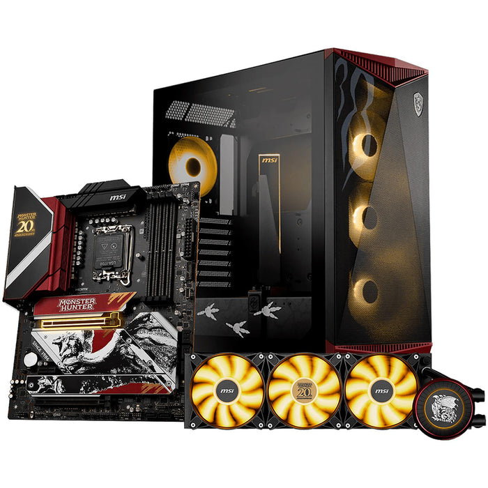 Kit Gamer MSI Edicion MONSTER HUNTER Gabinete MPG GUNGNIR 300 MB Z790 EDGE CORELIQUID E360