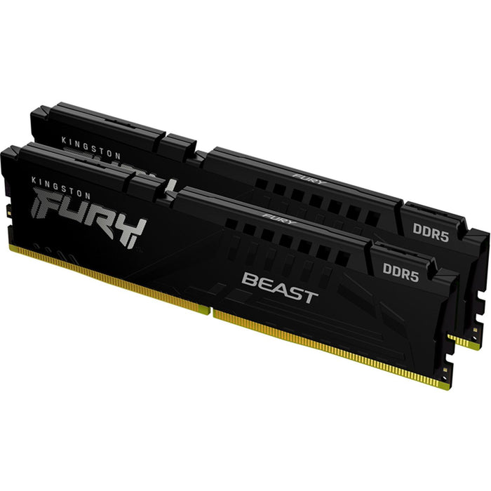 Memoria RAM DDR5 32GB 6000MT/s KINGSTON FURY BEAST 2x16GB Negro KF560C40BBK2-32