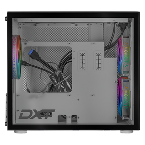 Gabinete Gamer DXT GAMING Titan T7 Micro Torre Micro ATX 3 FAN USB-C Cristal Templado ARGB Metalico