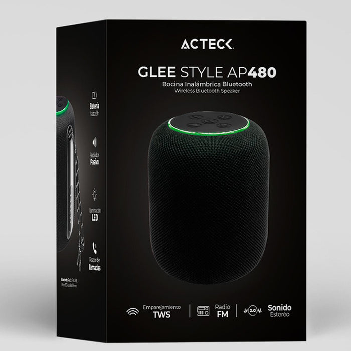 Bocina Portatil ACTECK GLEE STYLE AP480 Inalambrica Sonido Estereo Tws 3.5 mm Negro AC-935289