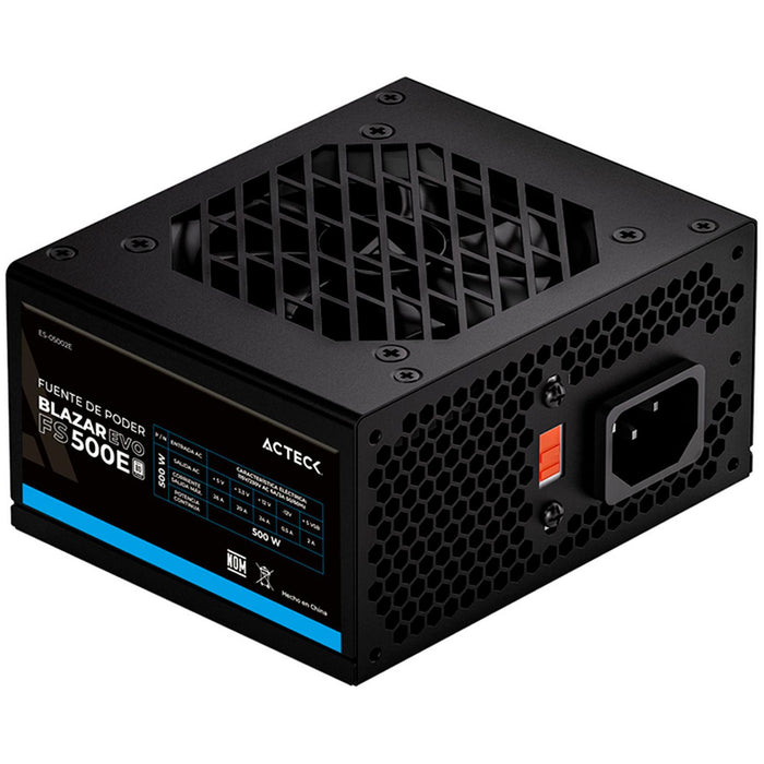 Fuente de Poder ACTECK PC 500W BLAZAR EVO FS500E Slim Micro ATX Negro ES-05002E