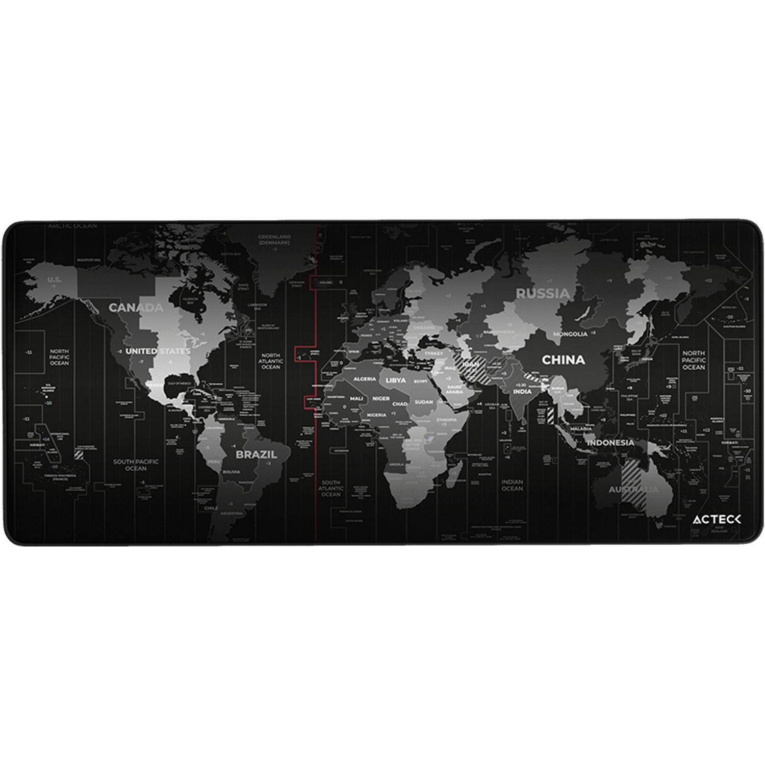 Mouse Pad ACTECK VIBE FLOW WORLD MT494W Diseño Mapa Negro AC-941037 ...