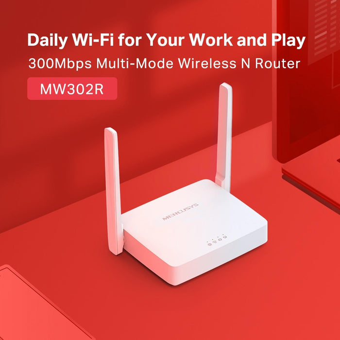 Router Inalambrico MERCUSYS MW302R Multimodo 300Mbps 5dBi