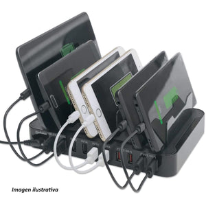 Estacion de Carga MANHATTAN 10 Puertos USB 2.0 Carga Rapida 180009