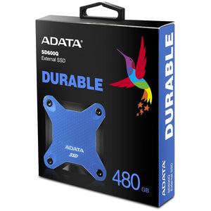 Disco Duro Externo SSD 480GB ADATA SD600Q USB 3.1 Xbox One Mac Azul ASD600Q-480GU31-CBL