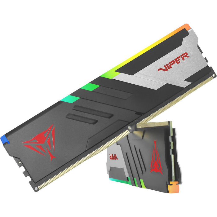 Memoria RAM DDR5 64GB 5600MT/s PATRIOT VIPER VENOM RGB 2x32GB Gris PVVR564G560C40K