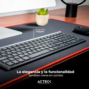Kit Teclado y Mouse ACTECK CREATOR INSPIRE EDGE MK675 Inalambrico USB 2.4Ghz Ultra Delgado AC-934954