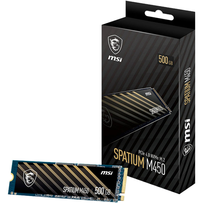 Unidad de Estado Solido SSD M.2 500GB MSI SPATIUM M450 NVME PCIE 4.0 3600/2300 MB/s