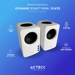 Bocinas ACTECK DYNAMIC EXACT Mini BS475 Inalámbrica 10W Blanco AC-936378