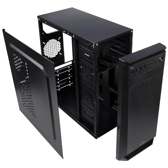 Gabinete ACTECK TURIN GM270 ATX Media Torre Fuente 500W Metal Negro AC-932578