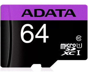 Paquete 10 Micro SD 64GB ADATA Clase 10 Video Full HD AUSDX64GUICL10-RA1